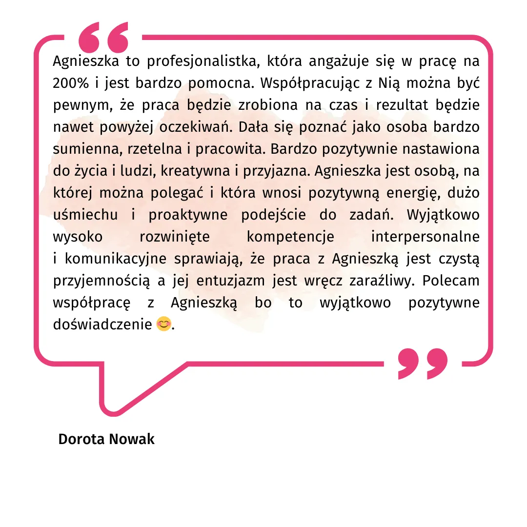 Opinia: Dorota Nowak